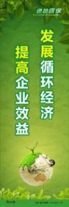 綠色環(huán)保標(biāo)語 環(huán)保標(biāo)語 環(huán)境標(biāo)語 發(fā)展循環(huán)經(jīng)濟-提高企業(yè)效益