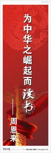 圖書館標(biāo)語 館閱覽室標(biāo)語 為中華之崛起而讀書——周恩來 