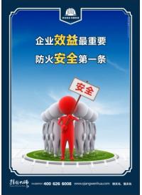 安全宣傳口號(hào) 企業(yè)效益最重要 防火安全第一條