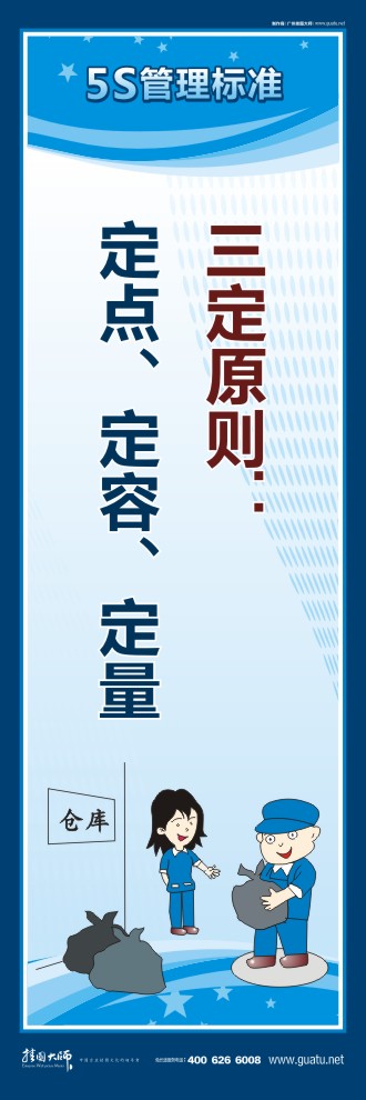 企業(yè)車間5s標語 三定原則：定點、定容、定量