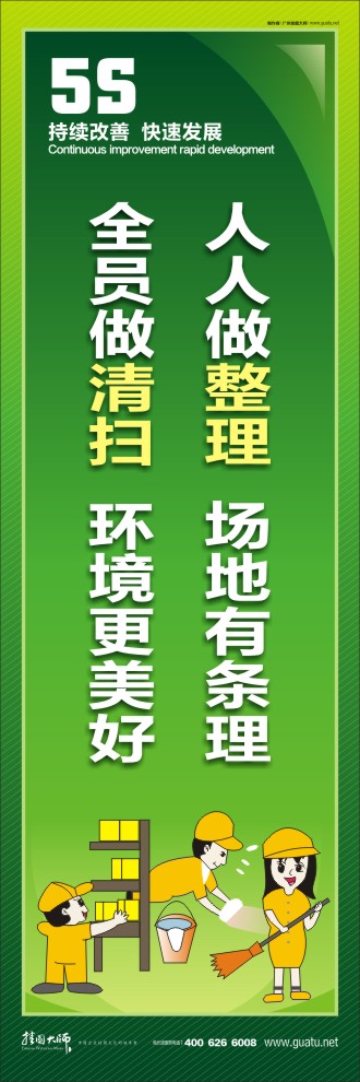 5s車間標(biāo)語 人人做整理，場地有條理