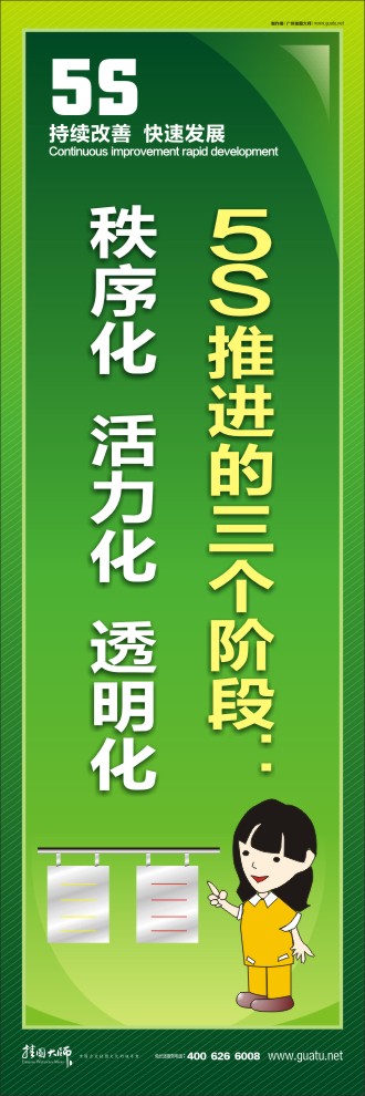 推行5s標(biāo)語 5S推進(jìn)的三個階段：秩序化  活力化  透明化