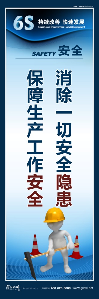 6s活動標語 消除一切安全隱患 保障生產工作安全