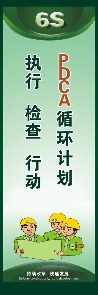 6s宣傳圖片 PDCA循環(huán)計(jì)劃執(zhí)行、檢查、行動(dòng) 