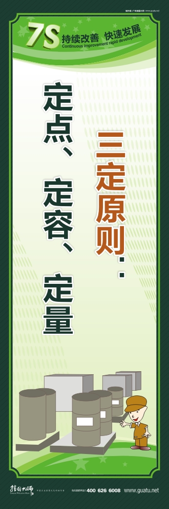 工廠7s標(biāo)語 三定原則：定點(diǎn)、定容、定量