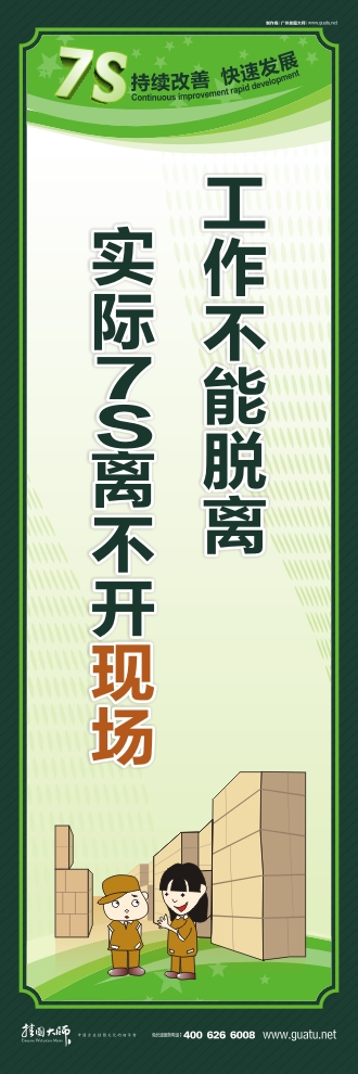 7s口號(hào) 工作不能脫離實(shí)際7S離不開現(xiàn)場(chǎng)