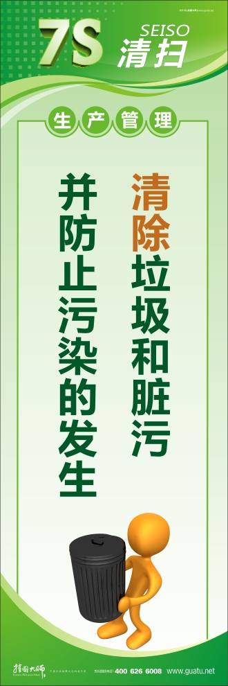 7s活動標(biāo)語 清除垃圾和臟污 并防止污染發(fā)生