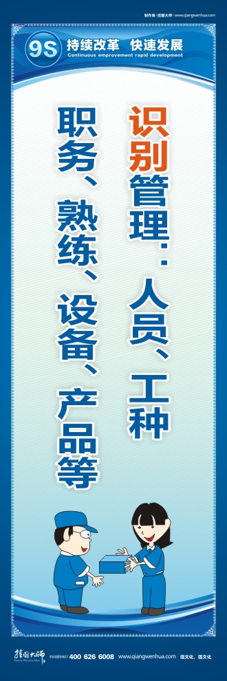 9S識別管理：人員、工種、職務(wù)、熟練、設(shè)備、產(chǎn)品等